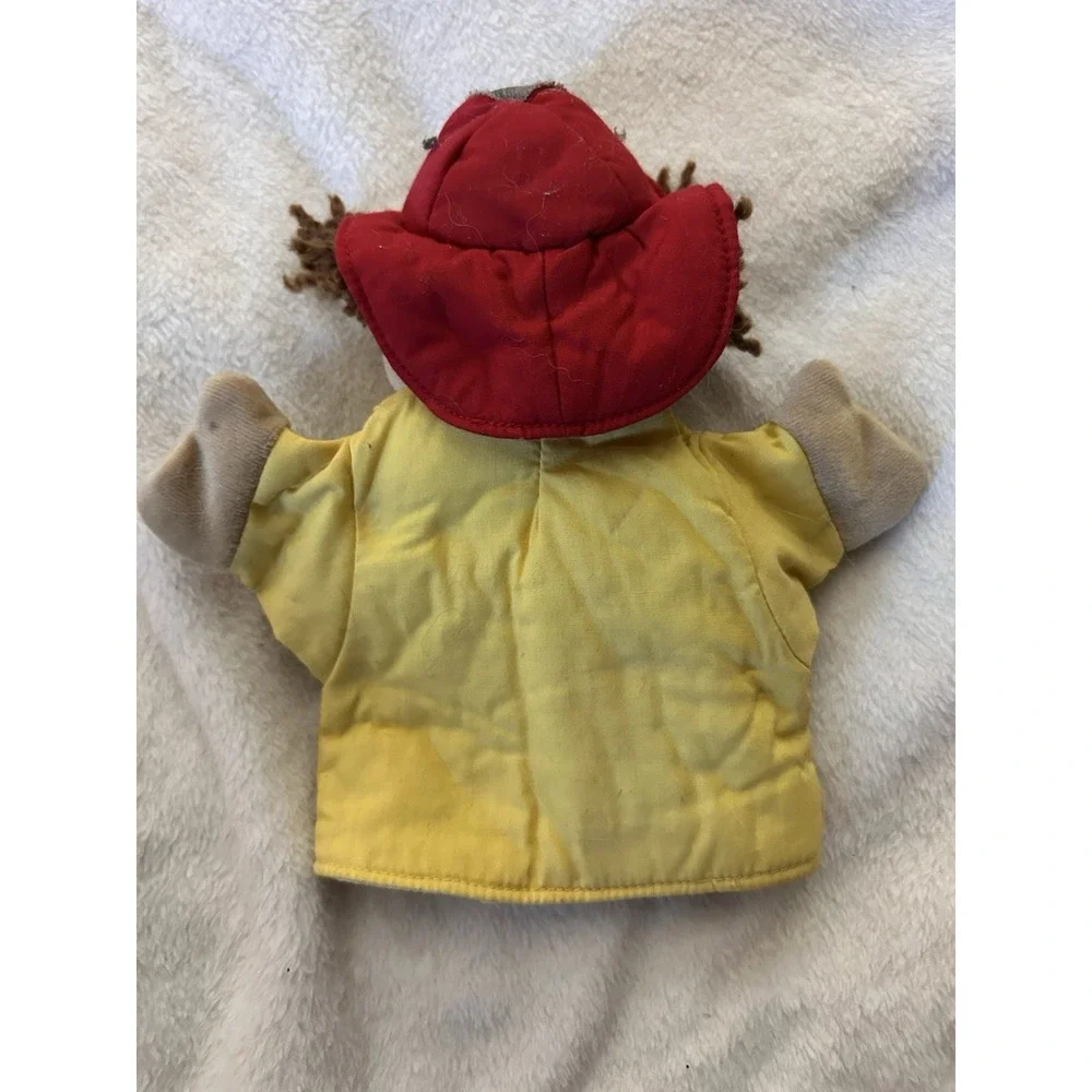 Manhattan Toy Firefighter Hand Puppet 2001‎ Vintage Soft Plush Preschool Puppet